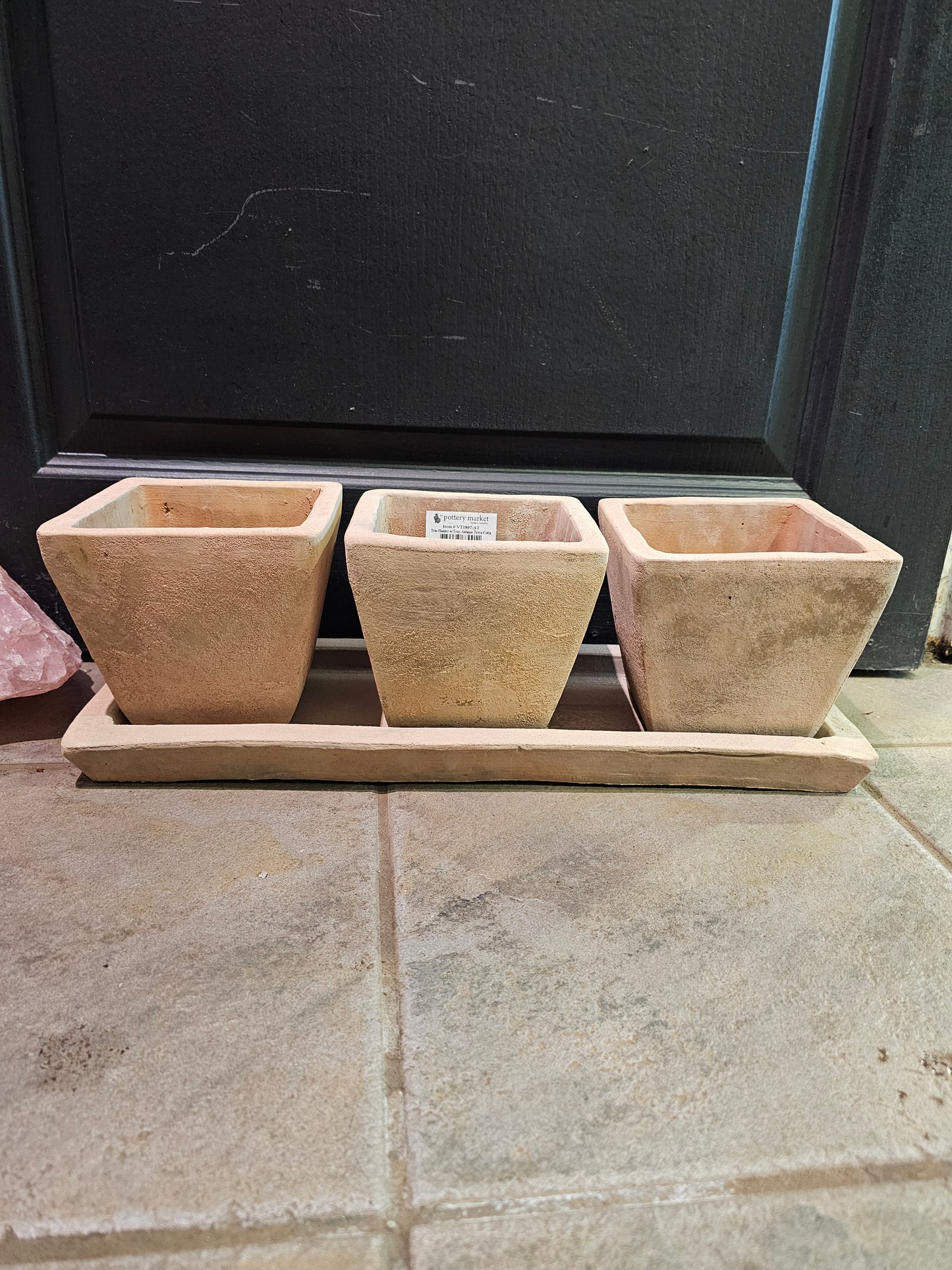 Trio Planter W/ Tray - Antique Terra Cotta