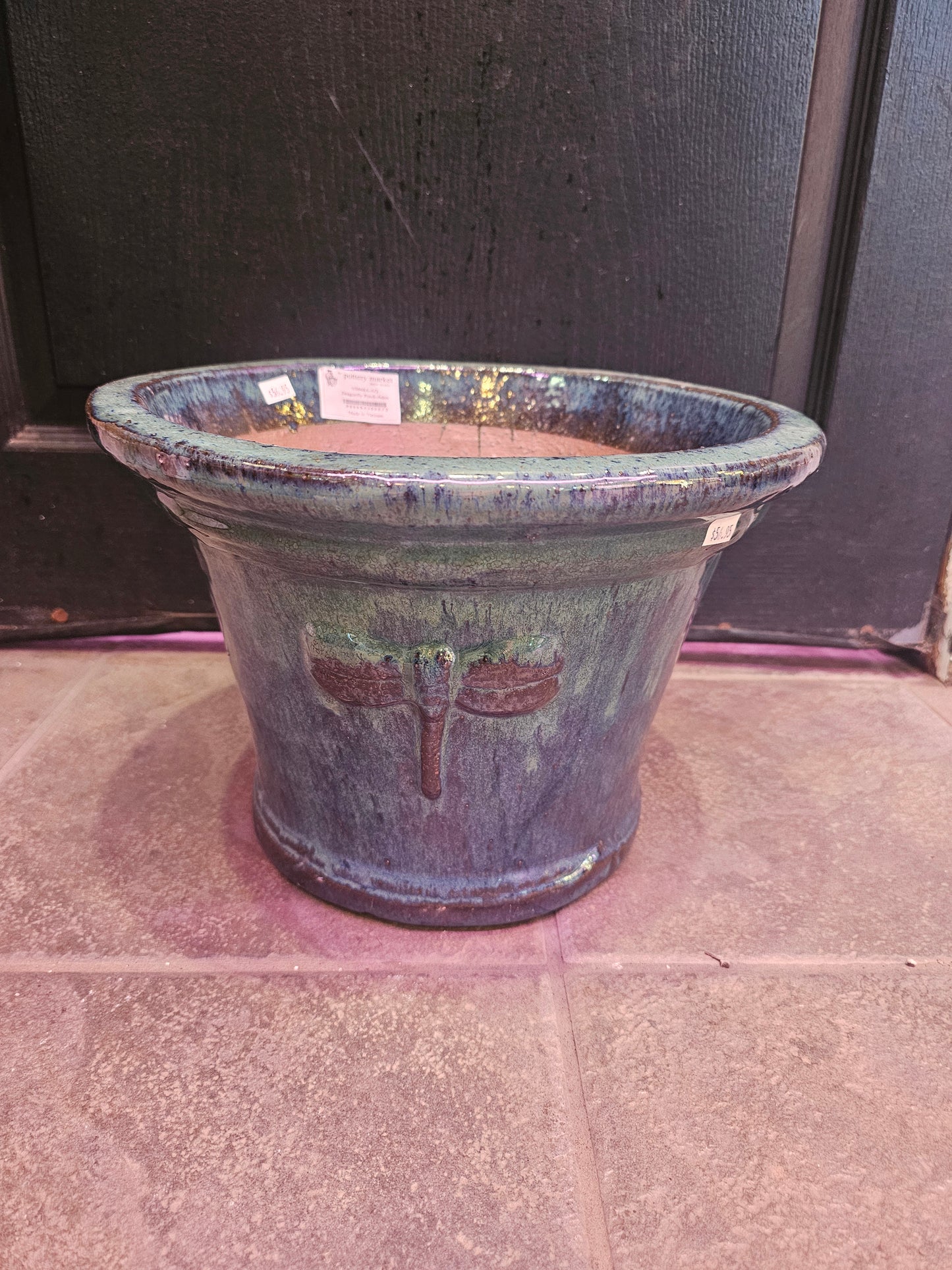 Dragonfly Pot Aqua