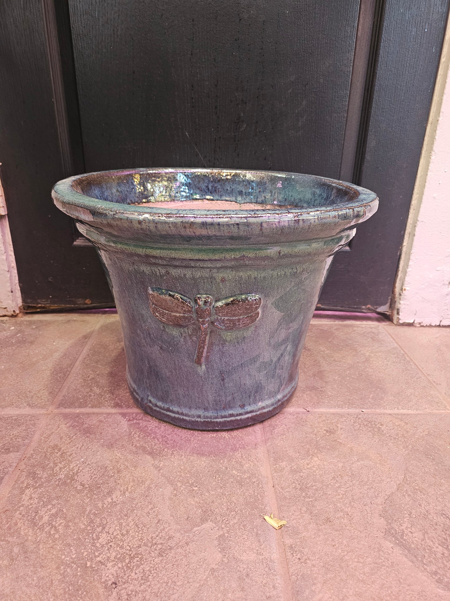 Dragonfly Pot Aqua