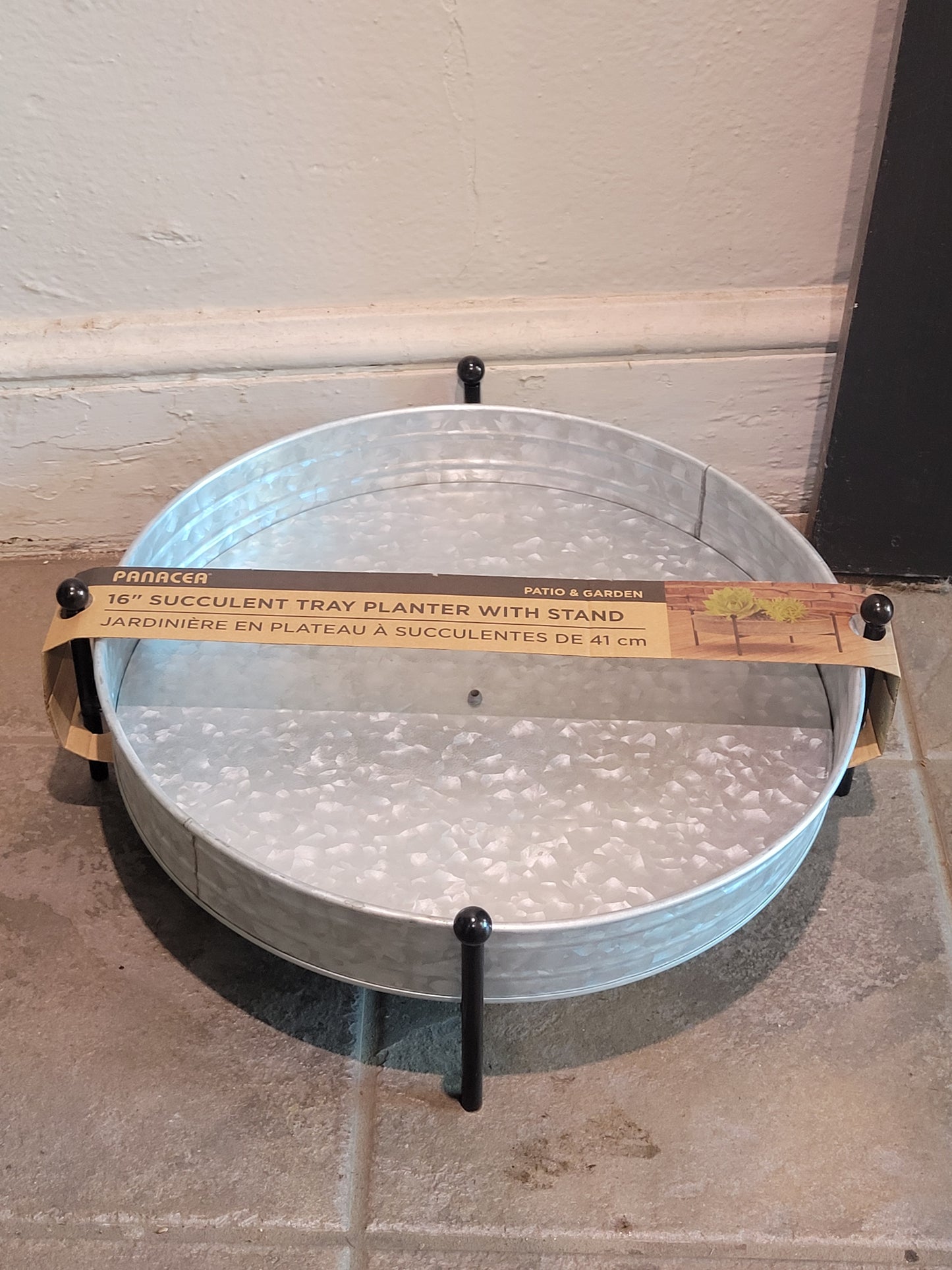 Panacea 16" Succulent Planter Tray With Stand