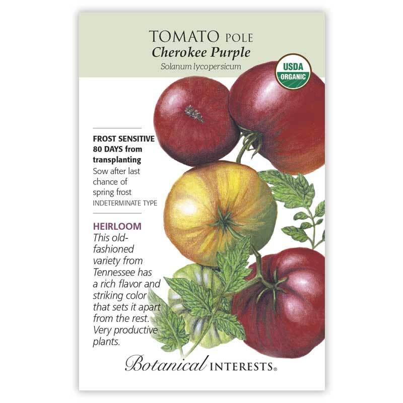 Tomato Pole Cherokee Purple Organic