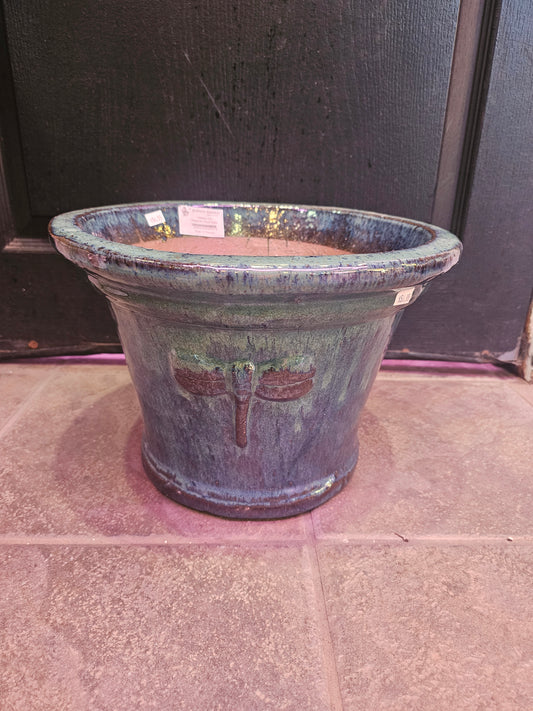 Dragonfly Pot Aqua
