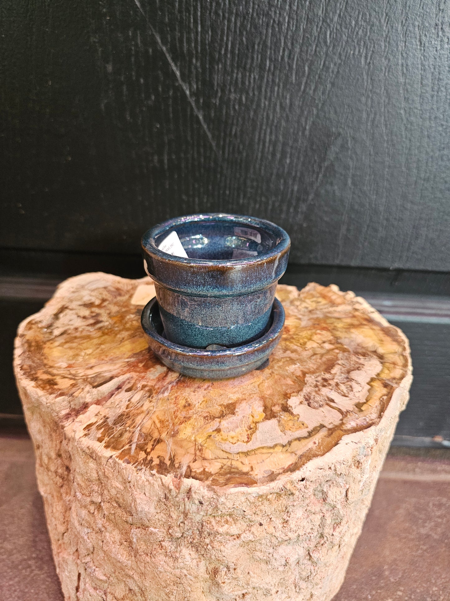 Glazed 2" Pot W / Saucer