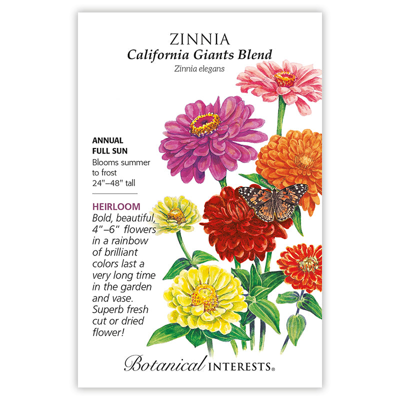 Zinnia California Giants Organic