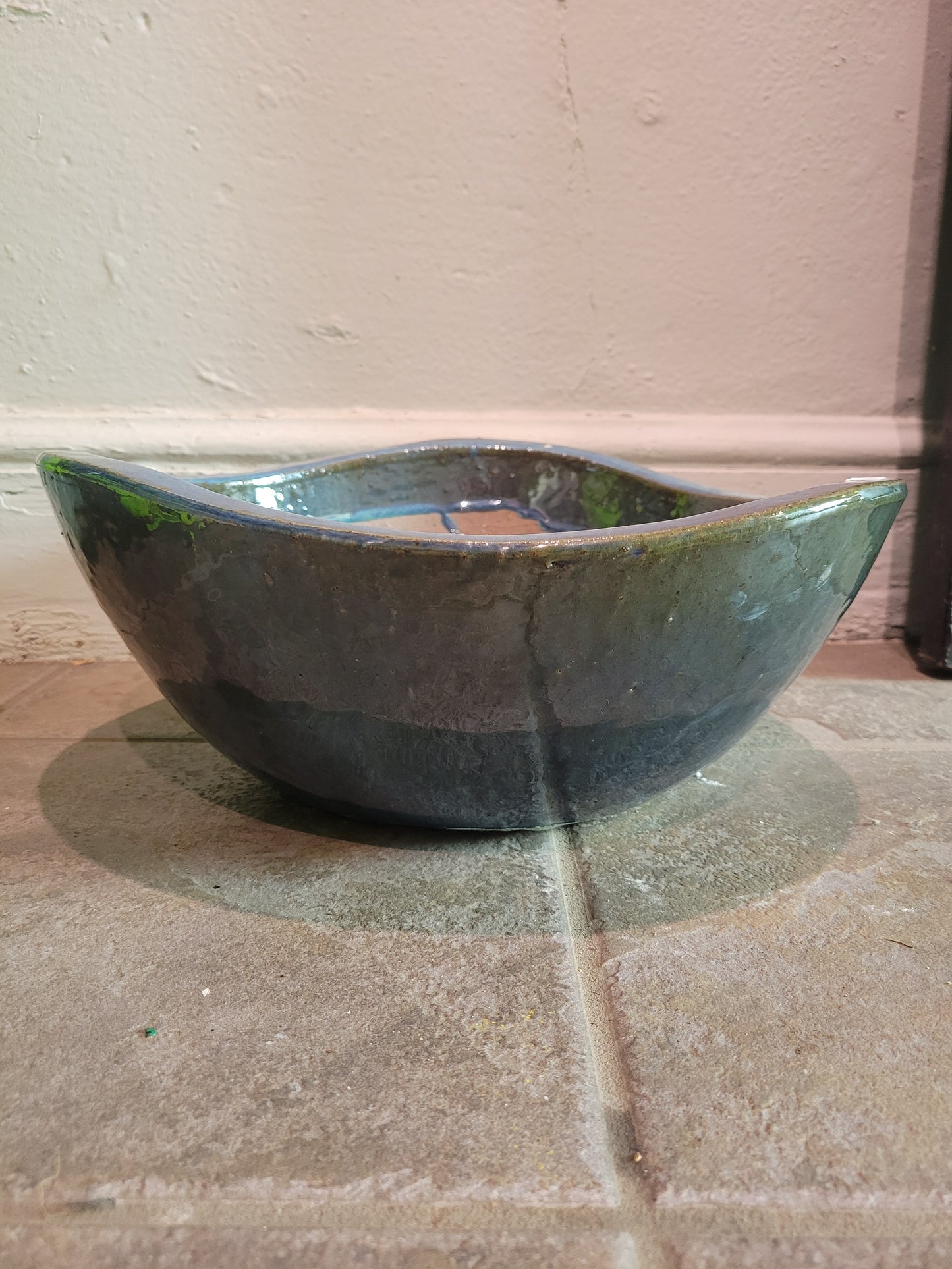 Low Lotus Bowl - Aqua