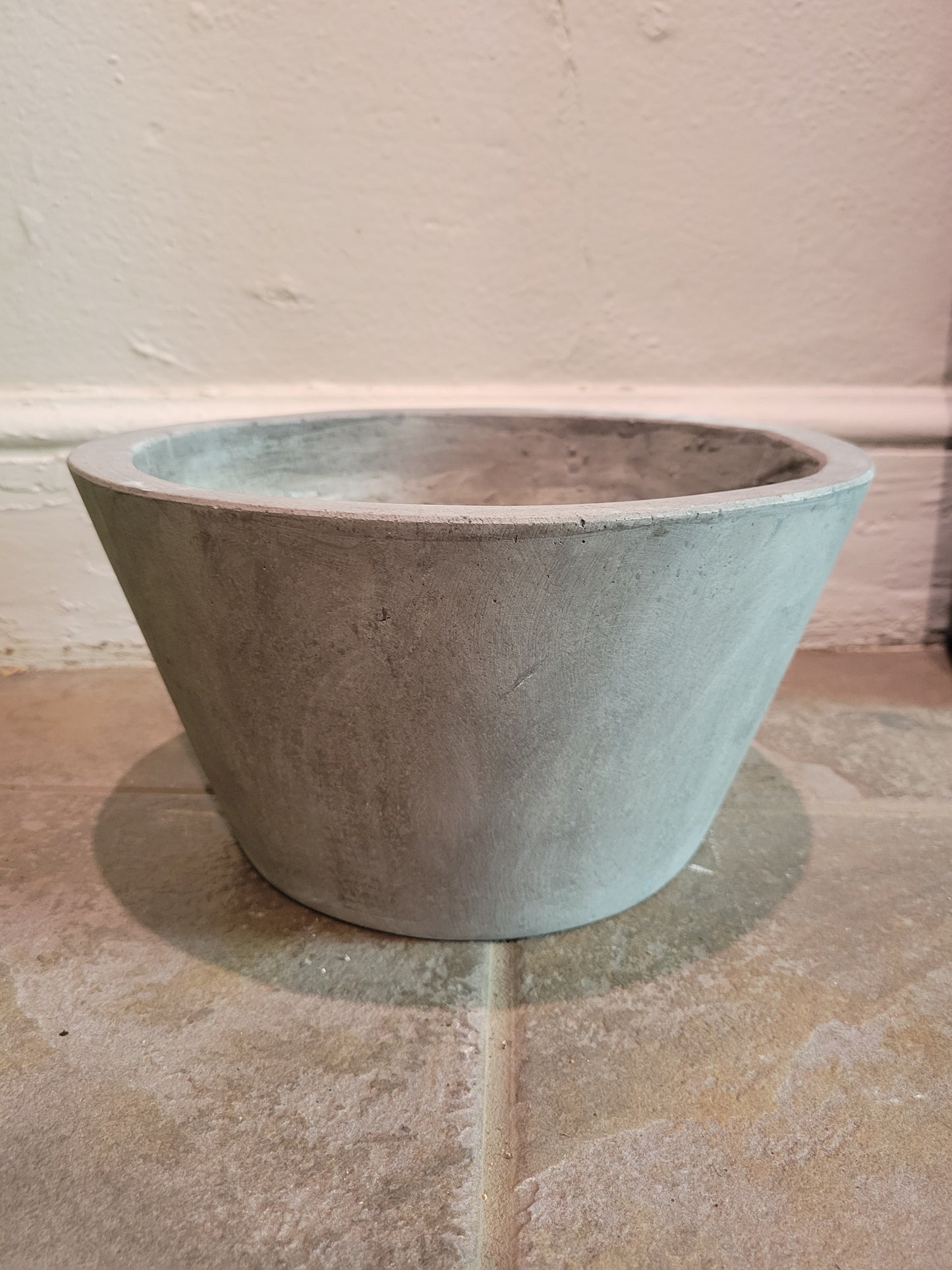 Round Cement Bowl - Natural