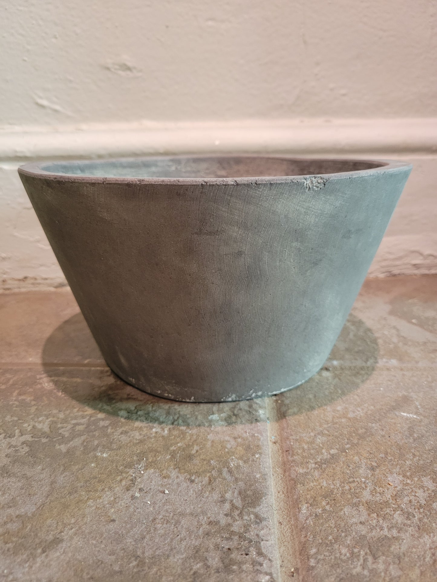 Round Cement Bowl - Natural