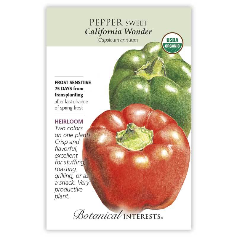 Pepper Sweet (grn/r) Cal Wonder Organic